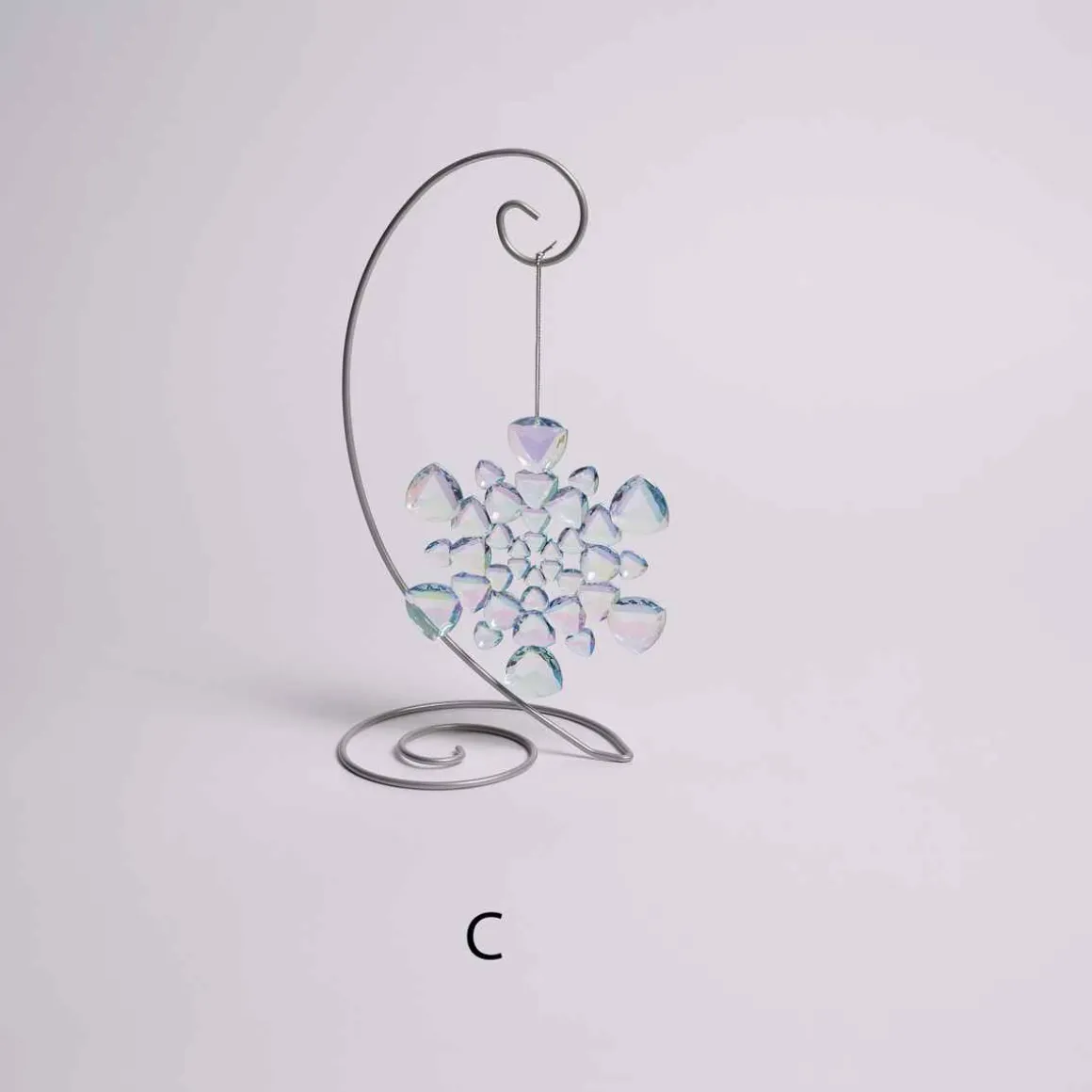 Iridescent Blue Snowflake Ornament