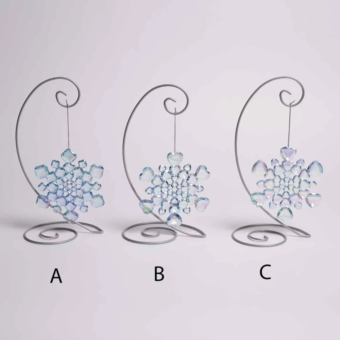 Iridescent Blue Snowflake Ornament