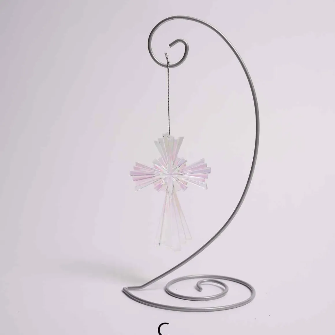 Iridescent Cross Ornament
