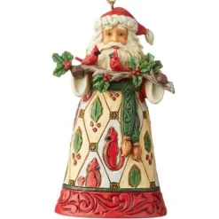 Jim Shore Santa With Cardinals Ornament