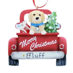 Labradoodle In Back Of Truck Ornament