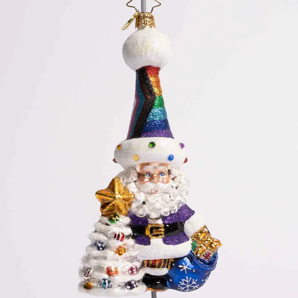 Love Is Love Santa Glass Ornament