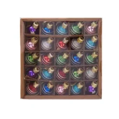 Miniature Decorated Glass Ball Ornaments