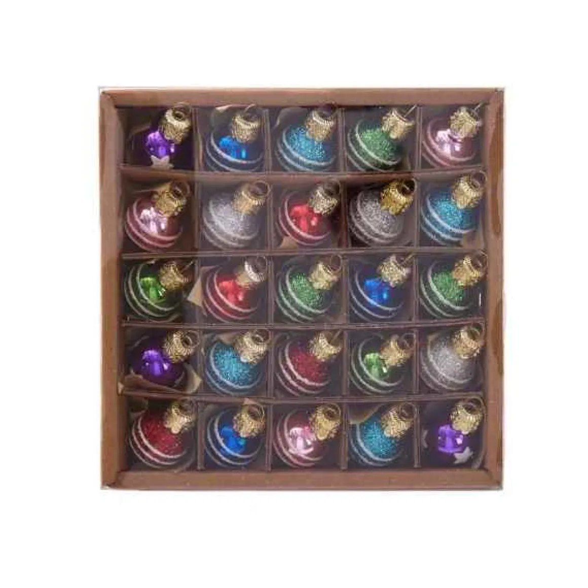 Miniature Decorated Glass Ball Ornaments