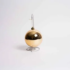 140Mm Gold Shiny Ball Ornament Box Of 2