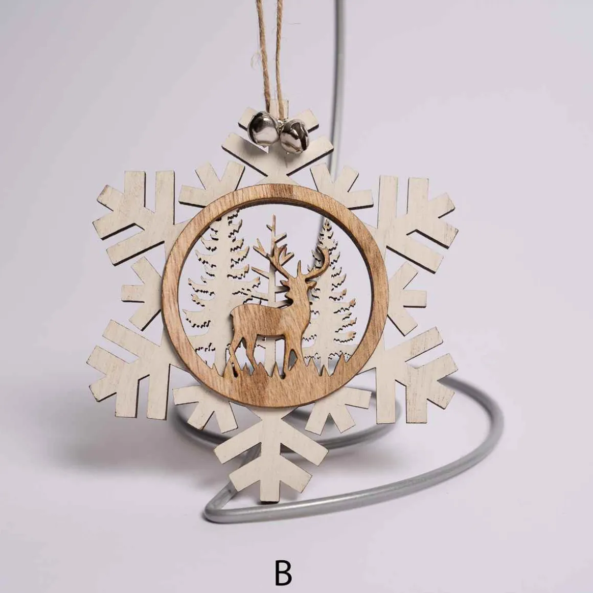 Natural Wood Snowflake