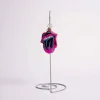 Neon Psychedelic Rolling Stones Glass Gem Ornament