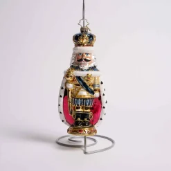 Nutcracking Royalty Glass Ornament