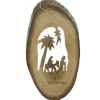 Olive Wood Flight To Egypt Ornament
