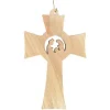 Olivewood Cross Nativity Ornament