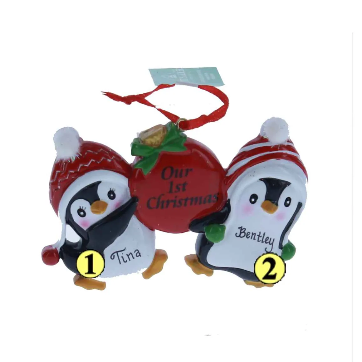 Penguin Couple Our 1St Christmas Ornament
