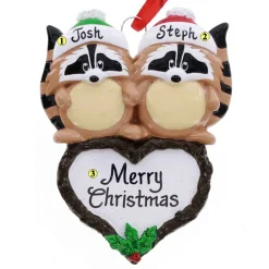 Racoon Couple Ornament