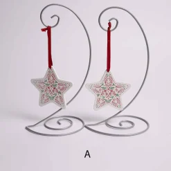 Red And Green Floral Print Ornament