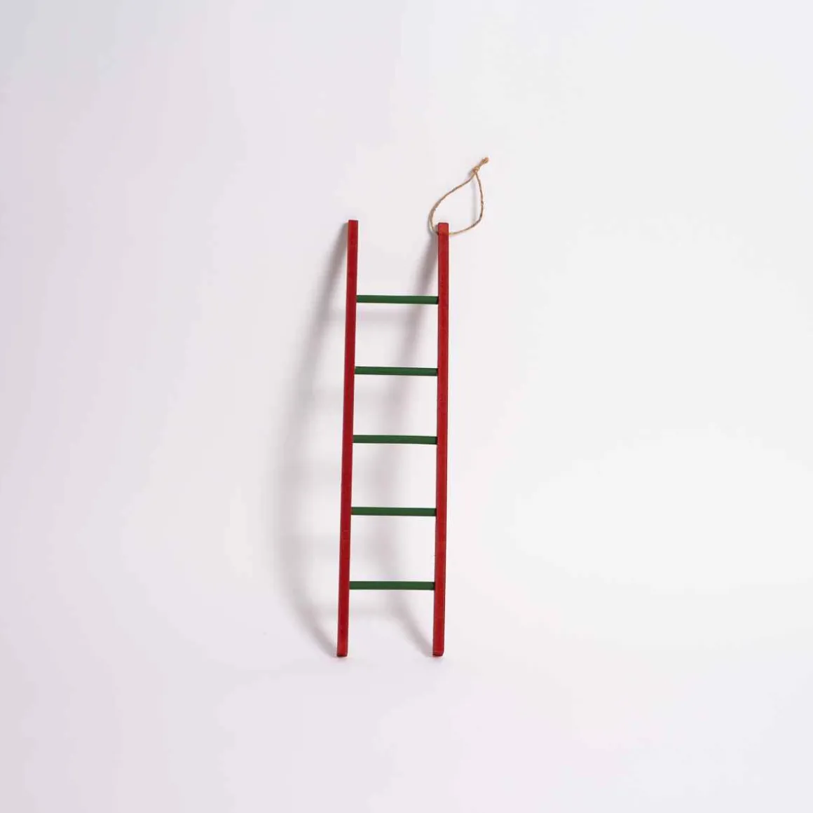 Red And Green Wood Ladder Ornament