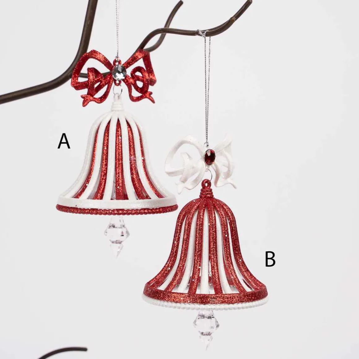 Red And White Glitter Bell