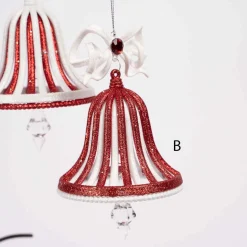 Red And White Glitter Bell