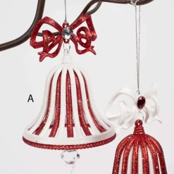 Red And White Glitter Bell
