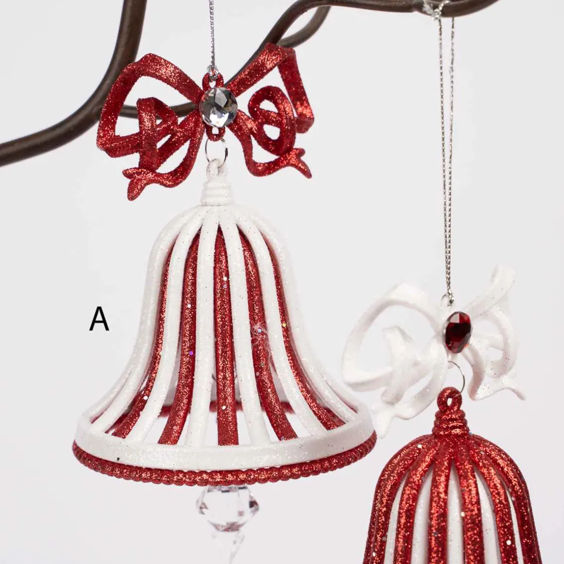 Red And White Glitter Bell