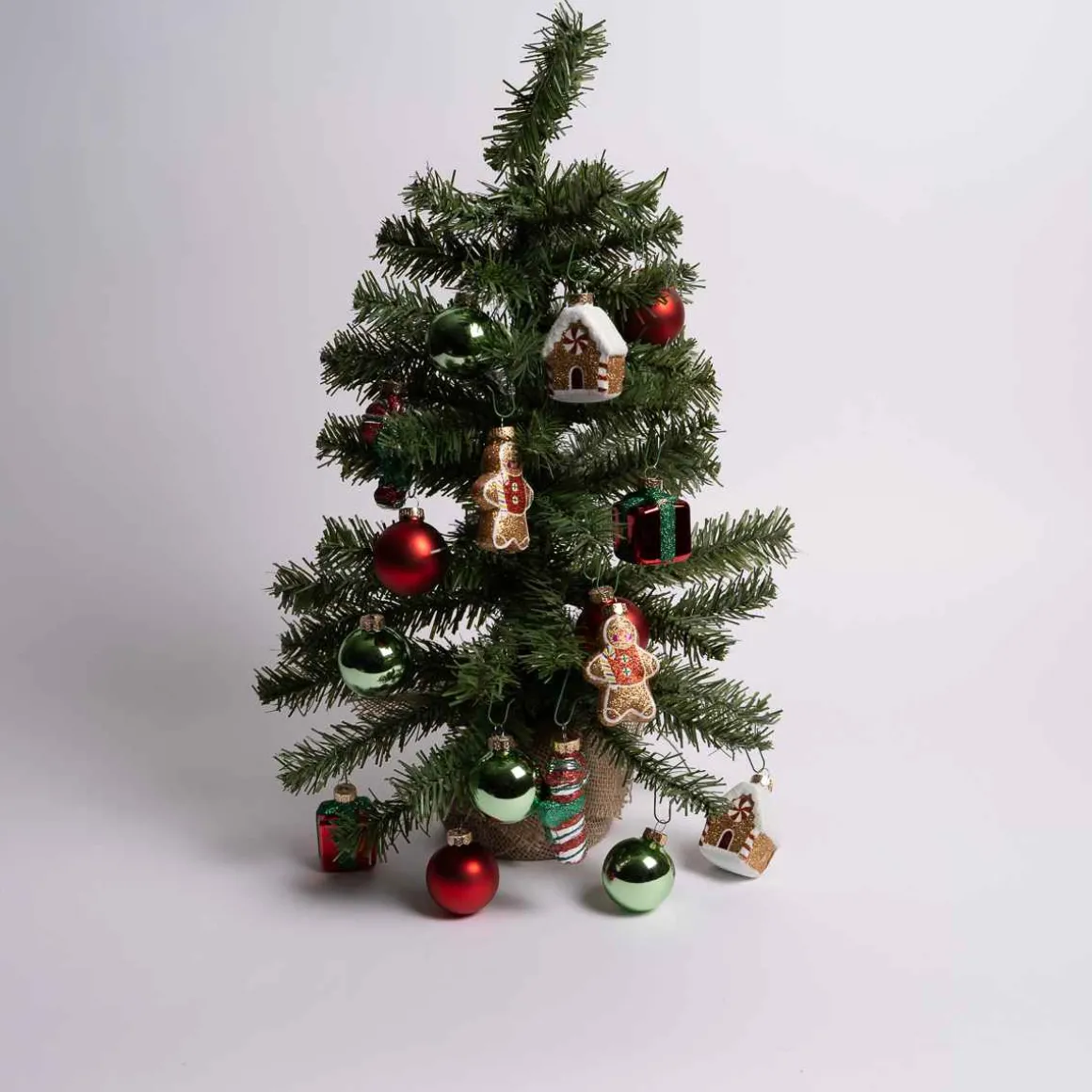 Red Green Miniature Ornament Set Of 18
