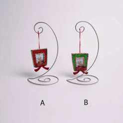 Red Or Green Gift Box Frame Ornament