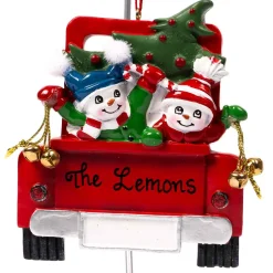 Red Truck Family Of Two Ornament