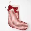 Red White Ticking Stockings