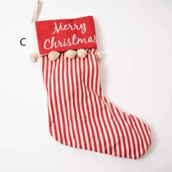 Red White Ticking Stockings