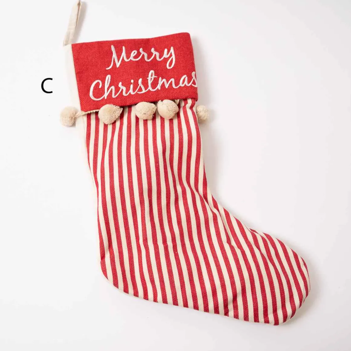 Red White Ticking Stockings