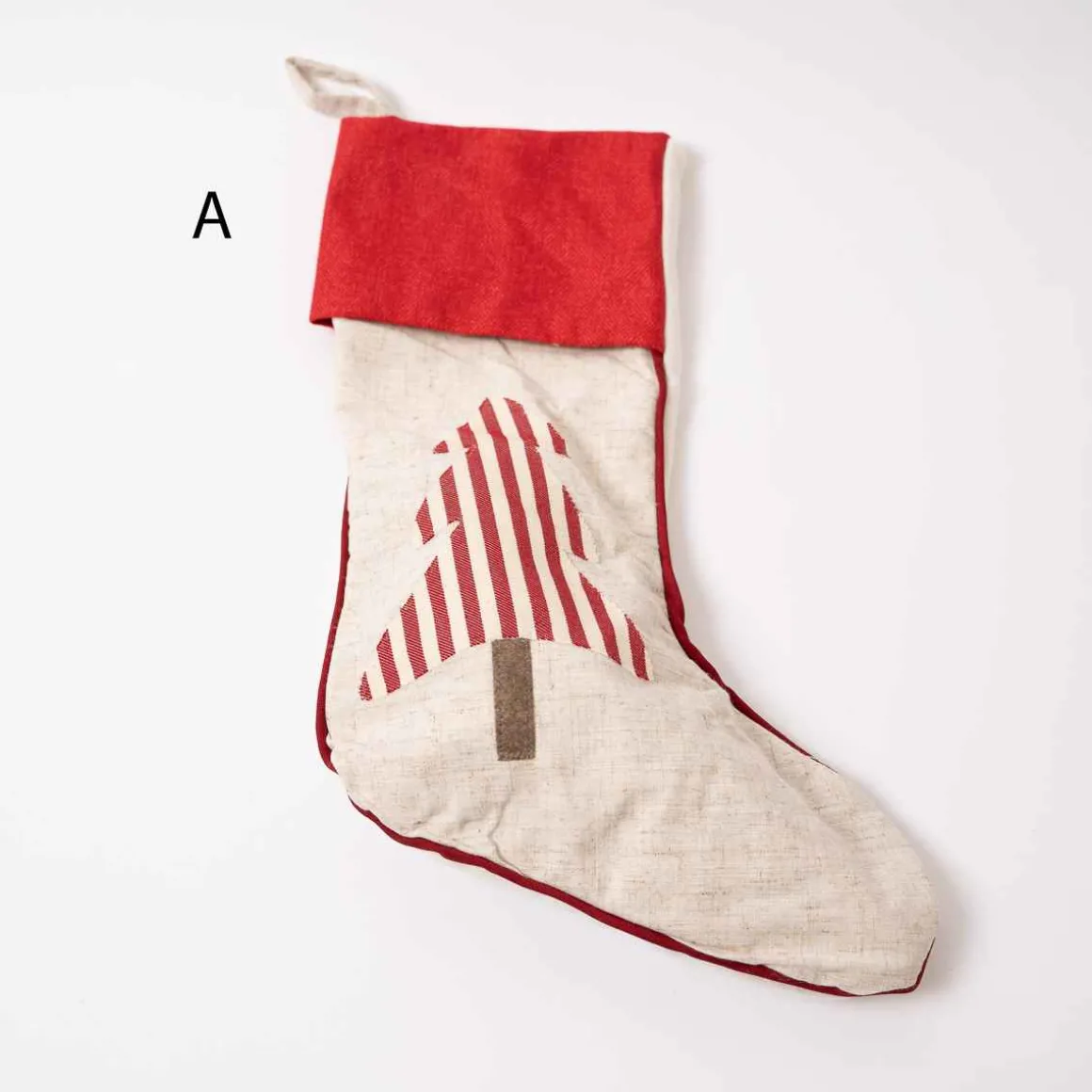 Red White Ticking Stockings