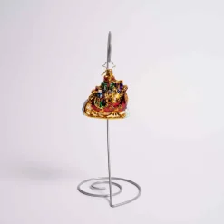 Regally Radiant Sleigh Glass Gem Ornament