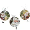 Retro Santa Disk Ornaments