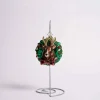 Rustic Reindeer Wreath Glass Ornament