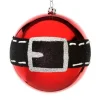 Santa Belt Ball Ornament Set Of 4