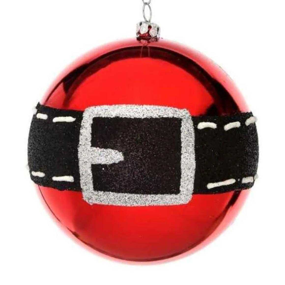 Santa Belt Ball Ornament Set Of 4