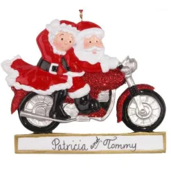 Santa Couple Motorcycle