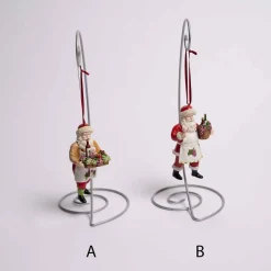 Santa With Wine Basket Ornament