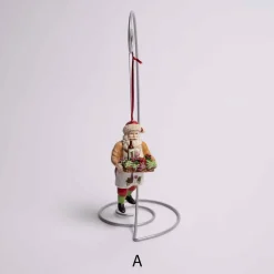 Santa With Wine Basket Ornament