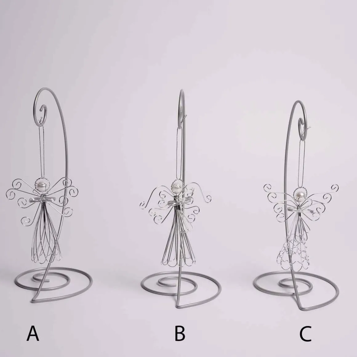 Silver Wire Angel Ornament