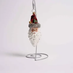 Simply Stunning Santa Glass Ornament