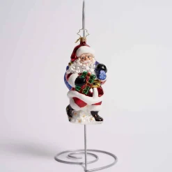 Skating Through The Season Glass Ornament