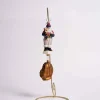 Slugger Santa Glass Ornament
