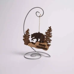 Smoky Mountains Wood Bear Ornament