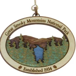 Smoky Mountains Wood Ornament