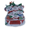 Snowman On Sled Family Of Six