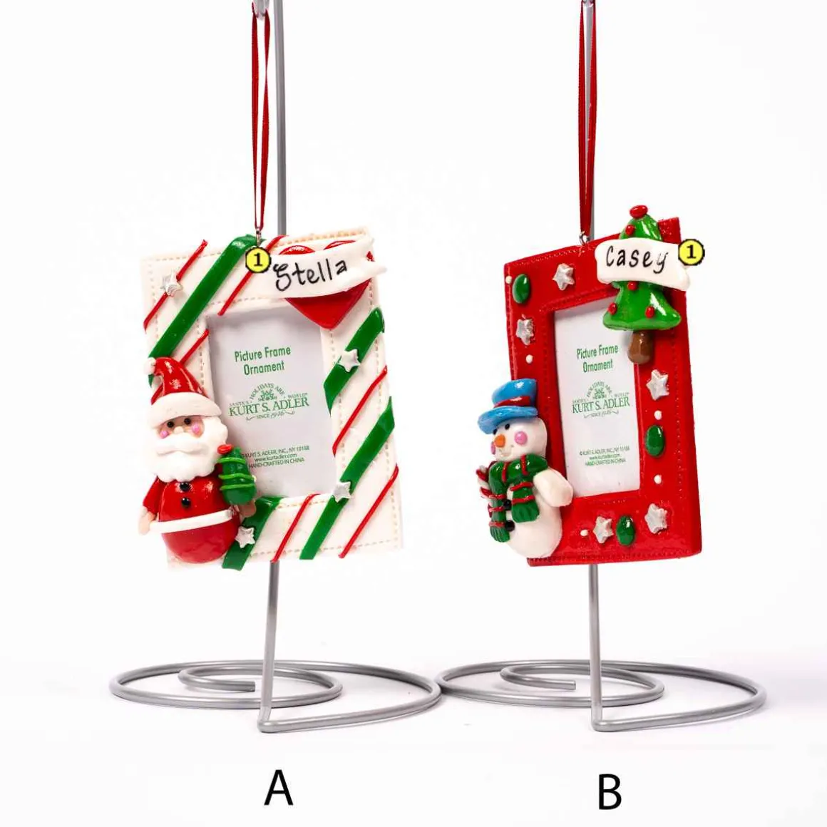 Snowman Or Santa Photo Frame Ornament