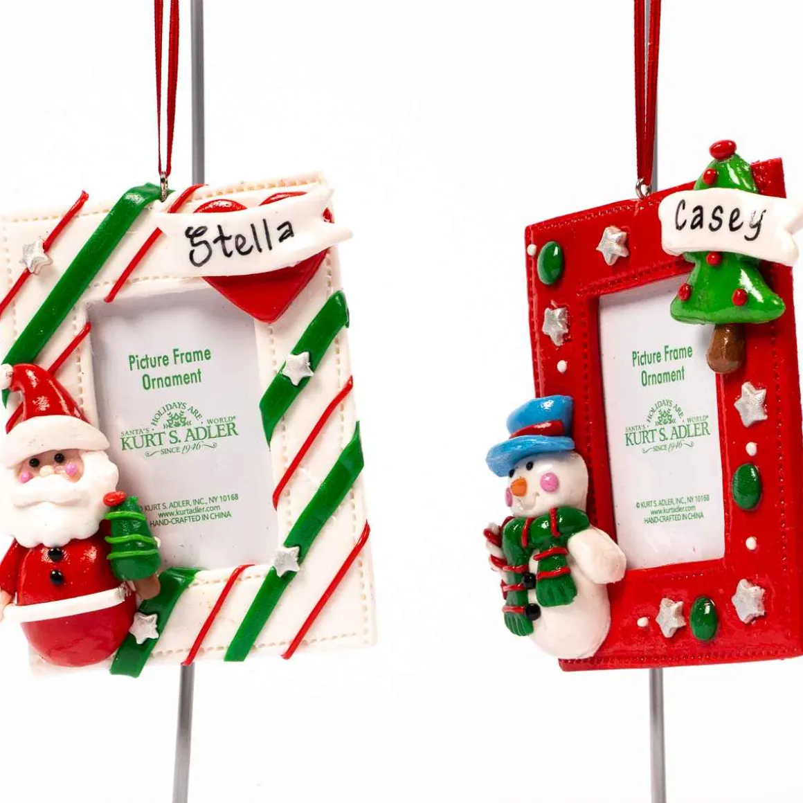 Snowman Or Santa Photo Frame Ornament