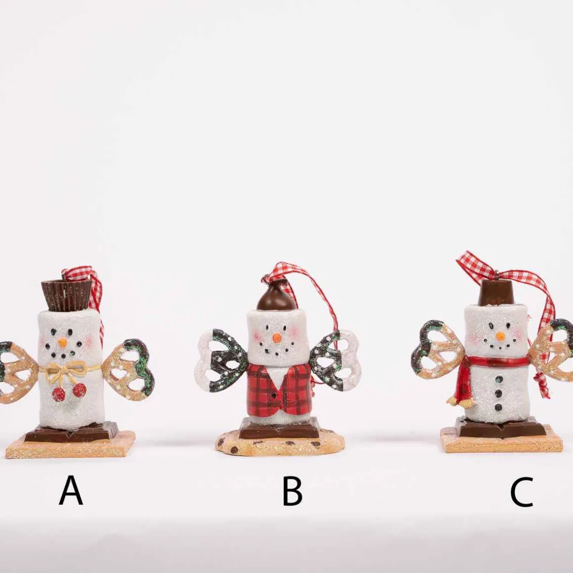Snowman Smore With Pretzel Arms