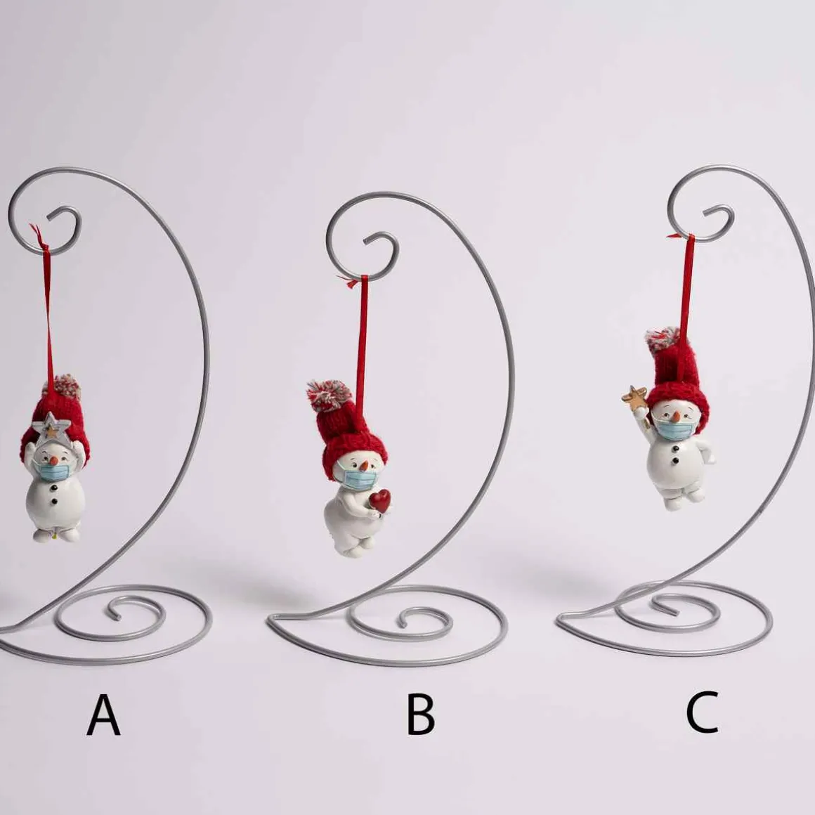 Snowman Wearing Mask Ornament