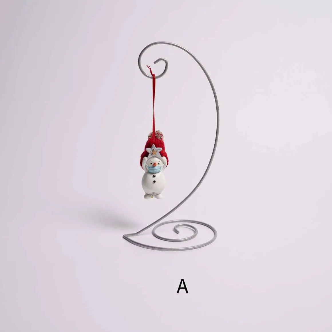 Snowman Wearing Mask Ornament
