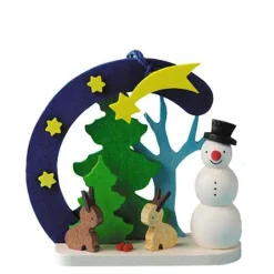 Snowman With Bunnies
